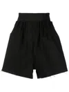 Raf Simons Big Denim Shorts In 黑色