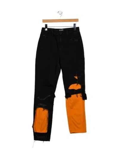 Pre-owned Raf Simons High-rise Straight Leg Jeans In Blue