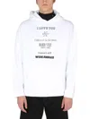 Raf Simons Classic Hoodie With Drawstring For Men In White