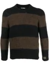 Raf Simons Horizontal-stripe Jumper In Schwarz