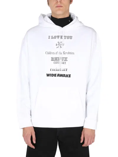Raf Simons I Love You Hoodie In White