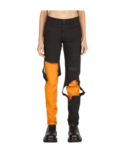 Raf Simons Imitation Cotton Jeans Of Old Design In Black
