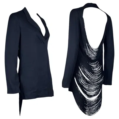 Pre-owned Raf Simons Jil Sander By  S/s 2009 Jil Sander By  Black Fringed Blazer