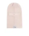 Raf Simons Knitted Logo-patch Balaclava Hat In Pink