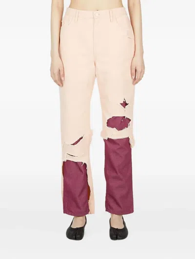 RAF SIMONS LAYERED COTTON JEANS
