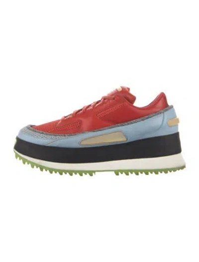 Pre-owned Raf Simons Leather Athletic Sneakers In Multicolor