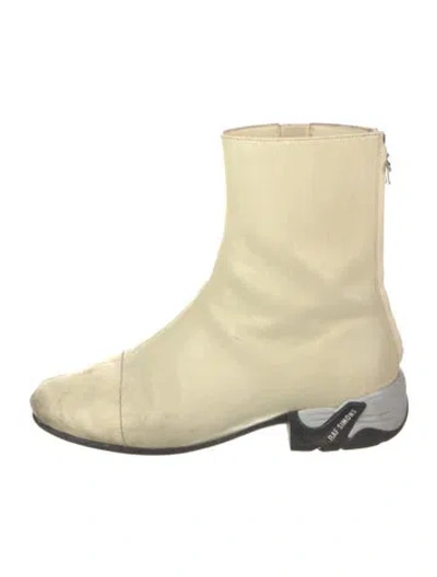 Pre-owned Raf Simons Leather Boots In Neutral