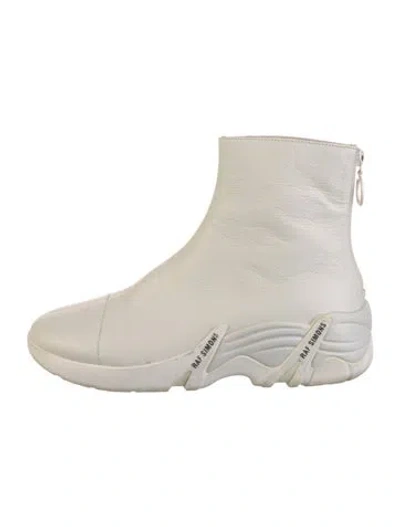 Pre-owned Raf Simons Leather Boots In White