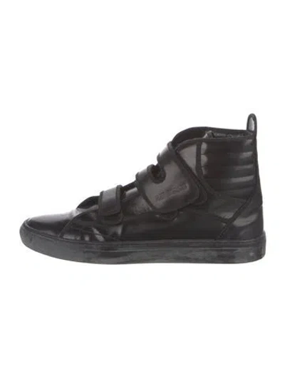 Pre-owned Raf Simons Leather Lace-up Boots In Black