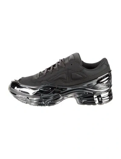 Pre-owned Raf Simons Leather Sneakers In Black