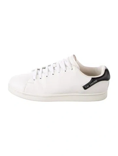 Pre-owned Raf Simons Leather Sneakers In Black/white