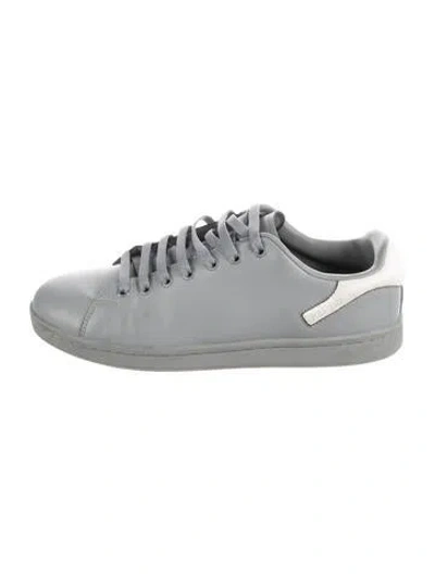 Pre-owned Raf Simons Leather Sneakers In Grey