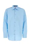 Raf Simons Relaxed Fit Cotton Shirt With Rounded Hemline