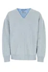 Raf Simons Light-blue Wool Oversize Sweater In Light Blue