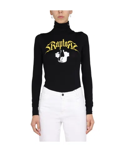 RAF SIMONS RAF SIMONS GRAPHIC PRINTED TURTLENECK TOP