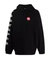Raf Simons Oversized Patch-embellished Hoodie In Black