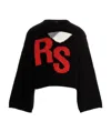 Raf Simons Logo-intarsia Wool Jumper In Black