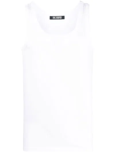 RAF SIMONS LOGO-PATCH COTTON TANK TOP