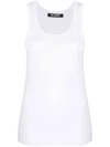 Raf Simons Logo-patch Cotton Tank Top In White