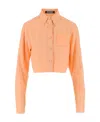 Raf Simons Logo-patch Cropped Jacket In Pink