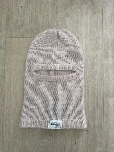 Pre-owned Raf Simons Logo Patch Knit Balaclava In Pink