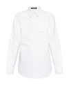 Raf Simons Logo-patch Long-sleeve Shirt In White