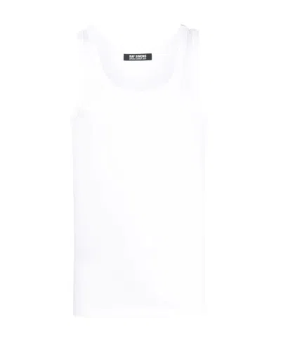 Raf Simons Logo Patch Tank Top In White