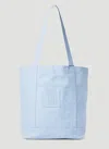 Raf Simons Blue Logo Patch Tote In Light Blue