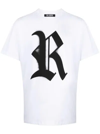 Raf Simons Logo-print Cotton T-shirt In Black