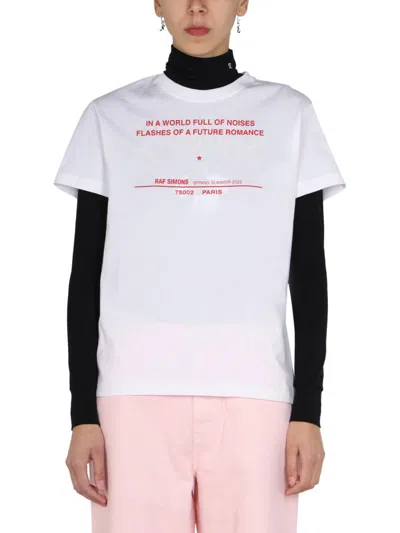 RAF SIMONS LOGO PRINT T-SHIRT