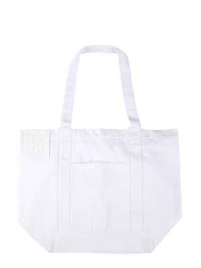Raf Simons Logo Shopping Bag In White