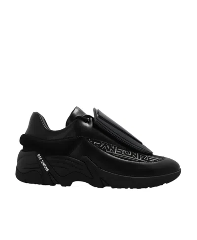 Raf Simons Logo Sneakers In Black