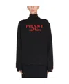 Raf Simons Classic Crewneck Sweatshirt With Bold Print In Black