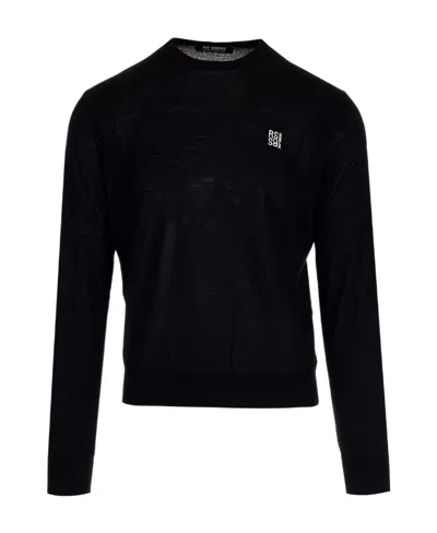 Raf Simons Logo Sweater In Black