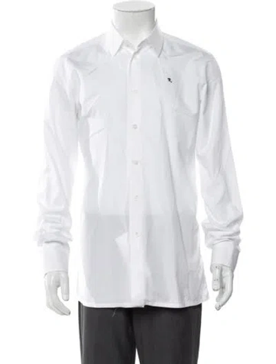 Pre-owned Raf Simons Long Sleeve Dress Shirt In White