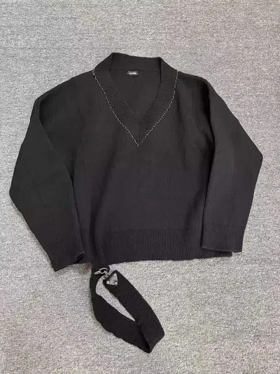 Pre-owned Raf Simons Mainline Silhouette Sweater In Black