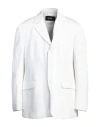 Raf Simons Man Blazer White Size 38 Cotton In White