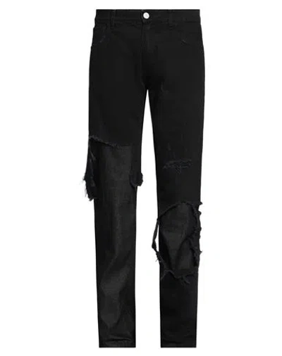 Raf Simons Man Jeans Black Size 32 Cotton, Polyester