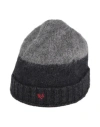 Raf Simons Man Hat Charcoal Size Onesize Mohair Wool, Polyamide, Wool
