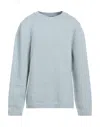 Raf Simons Man Sweater Sky Blue Size 2 Merino Wool In Blue