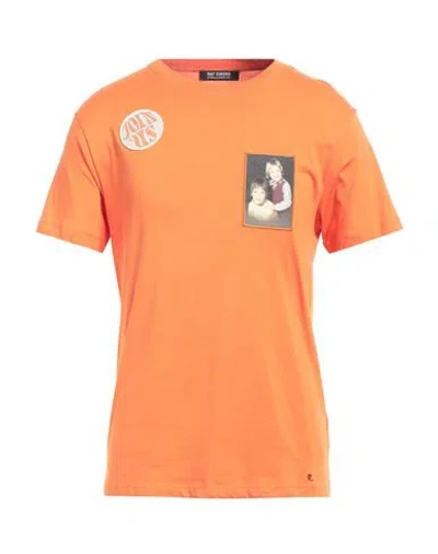 Raf Simons Man T-shirt Orange Size L Cotton