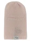 Raf Simons Logo Knit Balaclava Soft Texture In Pink