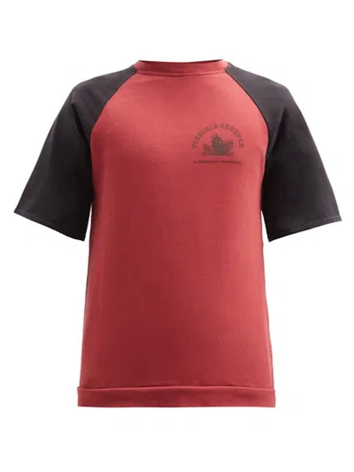 Pre-owned Raf Simons Men's  Archive Ux Aw02 Virginia Creeper Cotton Jersey Sweatshirt In Red/black