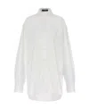 Shop Raf Simons Mesh Detailed Buttoned Shirt In White