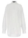 Raf Simons Mesh Insert Shirt Shirt And Blouse White In White