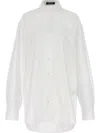 Raf Simons Mesh Insert Shirt Shirt And Blouse White In White