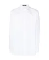 Raf Simons Mesh-panel Cotton Shirt In White