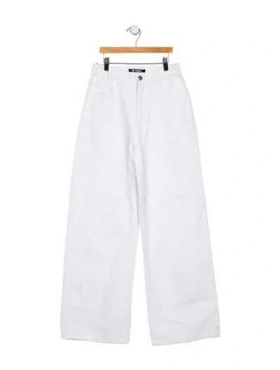 Pre-owned Raf Simons Mid-rise Wide Leg Jeans W/ Tags In White