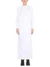 Raf Simons Mini Shirt Dress With Padded Shoulders In White