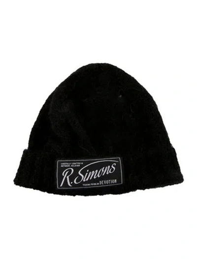 Pre-owned Raf Simons Mohair Beanie Hat In Black